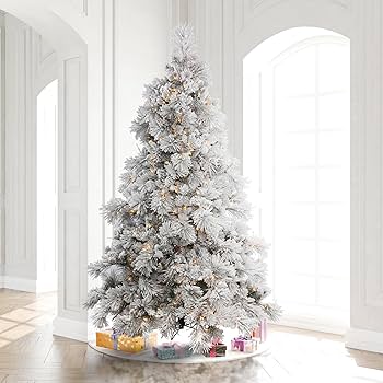 Amazon.com: Vickerman 9' Flocked Alberta Artificial Christmas Tree