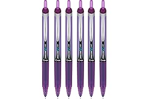 Pilot Precise V7 Retractable & Refillable Rolling Ball Pens in Purple