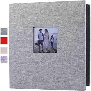 4x6 Photo Album 600 Pockets Large Capacity Fabric Photo Book for 4x6 Pictures, Wedding, Family Photos | Linen Cover, Horizontal Layout (Grey)
