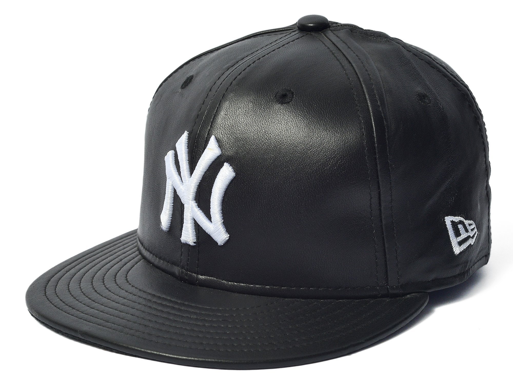 Amazon.com: New Era 59Fifty Leather New York Yankees Black Fitted