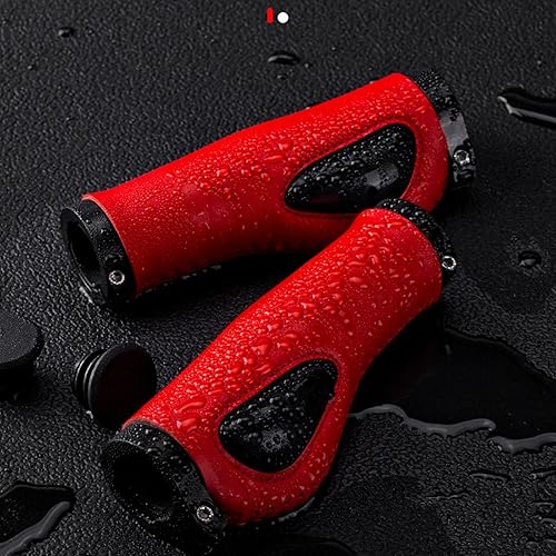 Miniatura 3 de Empuñaduras de bicicleta antideslizantes de silicona cómodas empuñaduras de mano de cuero con manillar Juego de campanas de anillo de bicicleta