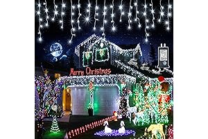 99ft Christmas Icicle Lights for a Magical Holiday Ambiance