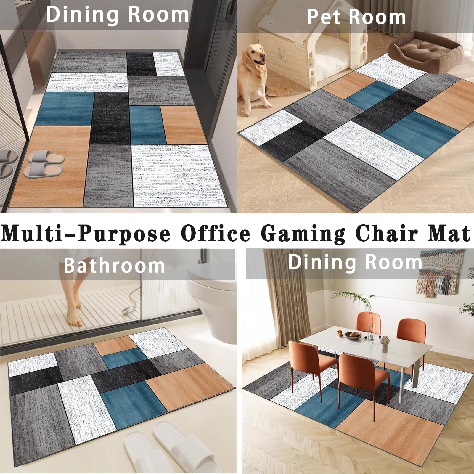 Tappeto per Sedia Gaming Tappeto Salvapavimento Protezione Parquet Tappeto Sedia Ufficio Tappetino Protettivo per Pavimenti Duri Ufficio protettore del Pavimento 140 x 180 cm