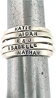 Vista 5 de By Hannah Design Teeny Tiny Stacking Sterling Silver Ring Personalized Ring