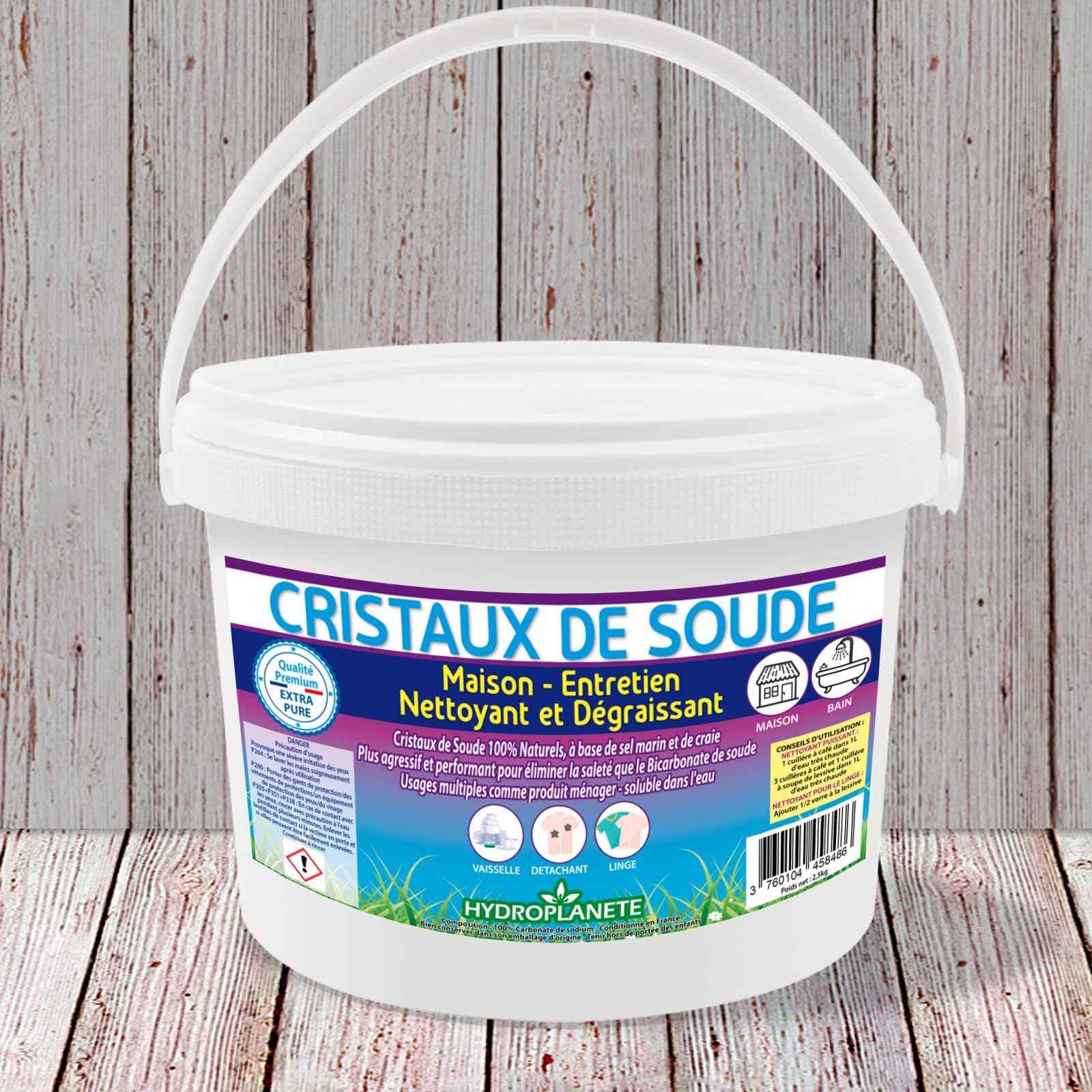 Hidroplaneta Cristales de soda puros al 100% – 500 g 1 kg 2 kg 5 kg 10 kg – Limpiador multiusos ecológico – Solución natural para el hogar