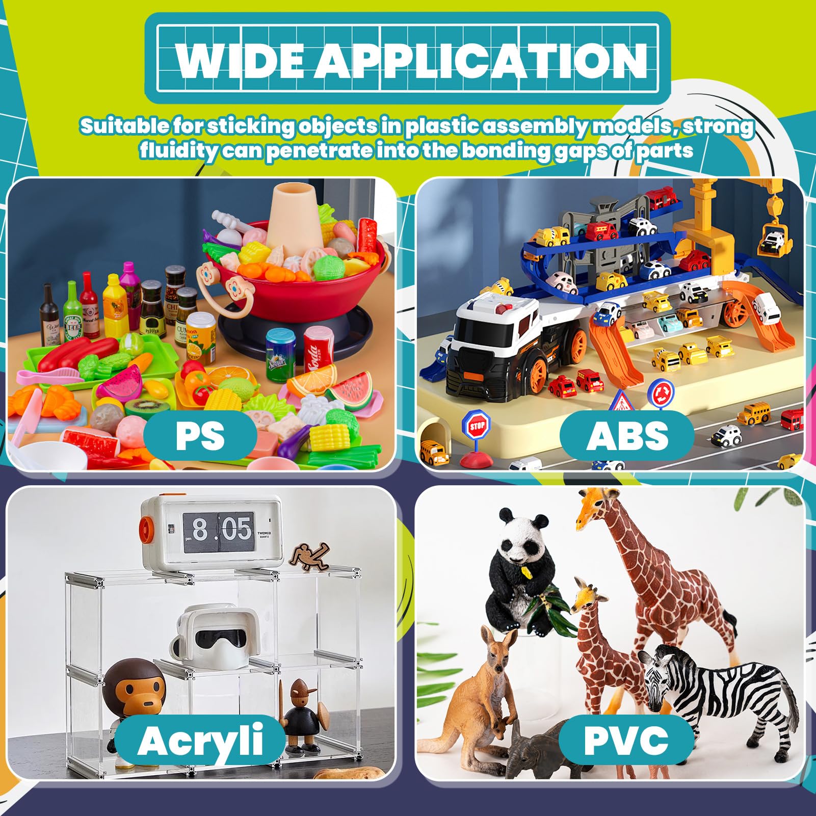 Pegamento Maquetas, Pegamento para Plastico, Pegamento Modelismo, Cemento Extrafino de Fijación Rápida, Varios Adhesivos Rellenos, Cola Transparente Manualidades para Maquetas, 40ml
