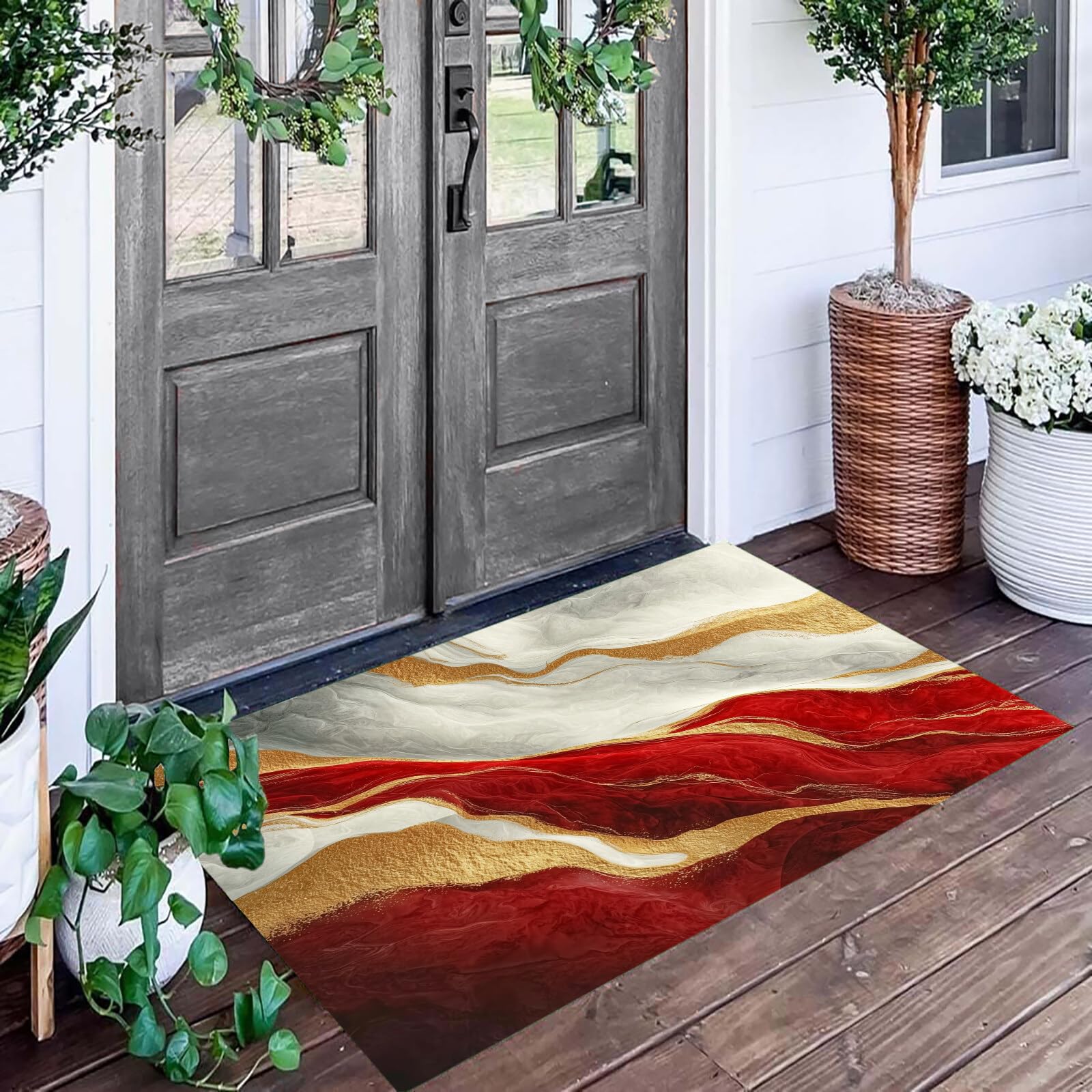 Tapis art abstrait lavable 70x100cm pour entree et chambre