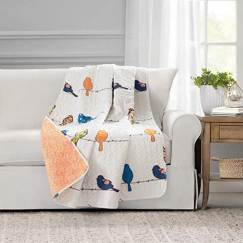 Lush Decor Rowley Birds Reversible Throw Blanket, 50" W x