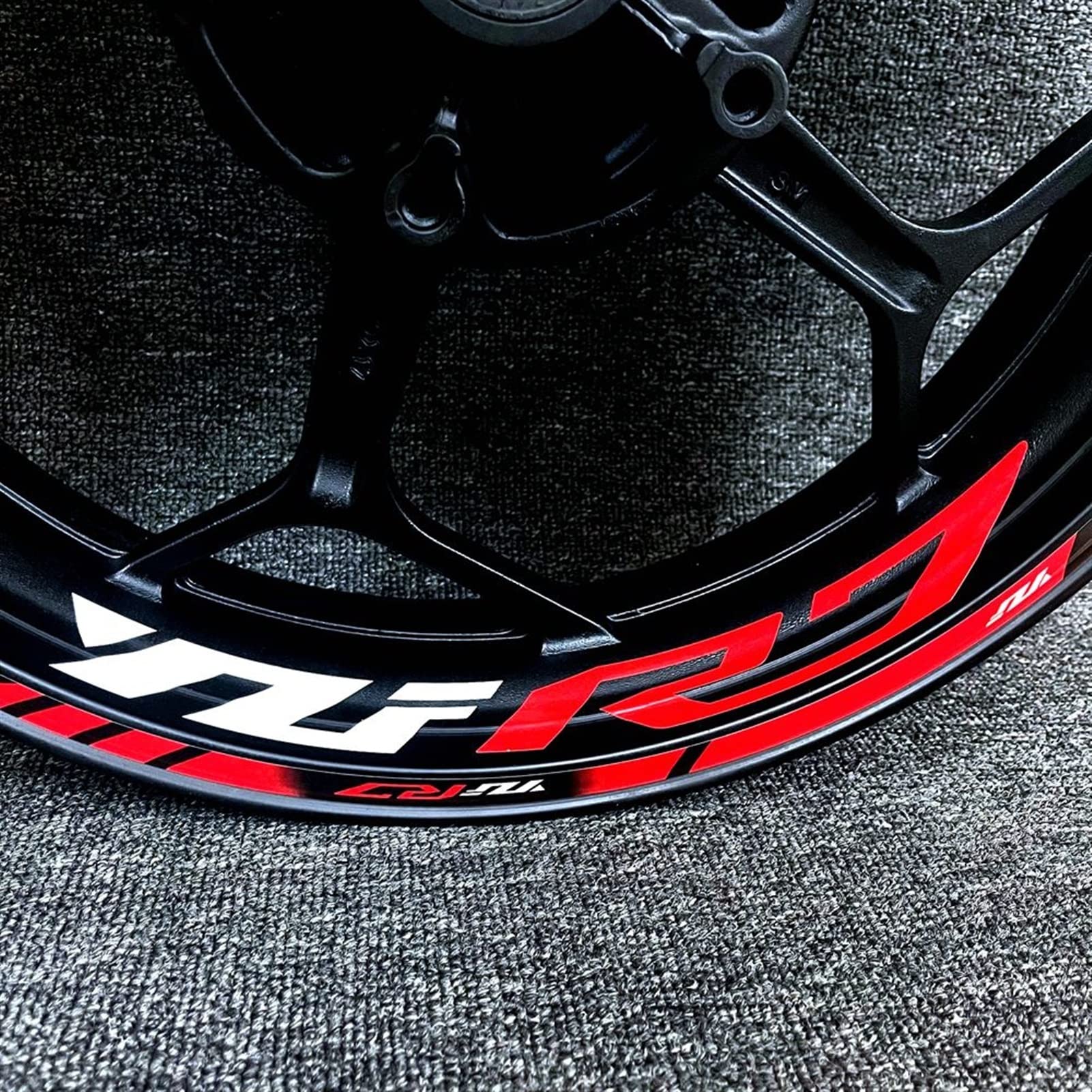 Adhesivos Decorativos modificados para YZF R7, Pegatina Rueda Motocicleta, Logo Neumático Trasero Delantero, Kit Rayas Reflectantes, Pegatinas Llanta De Moto, Calcomanía Impermeable (Color : 13)