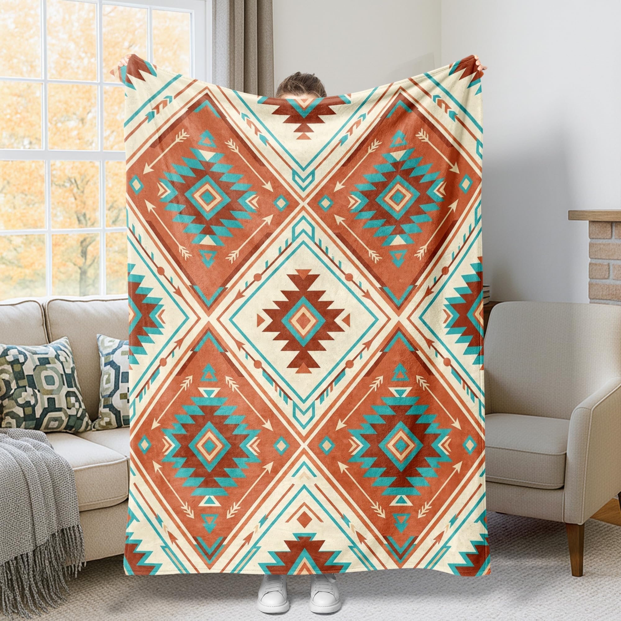 Couverture légère terracotta pour réchauffer vos moments de repos