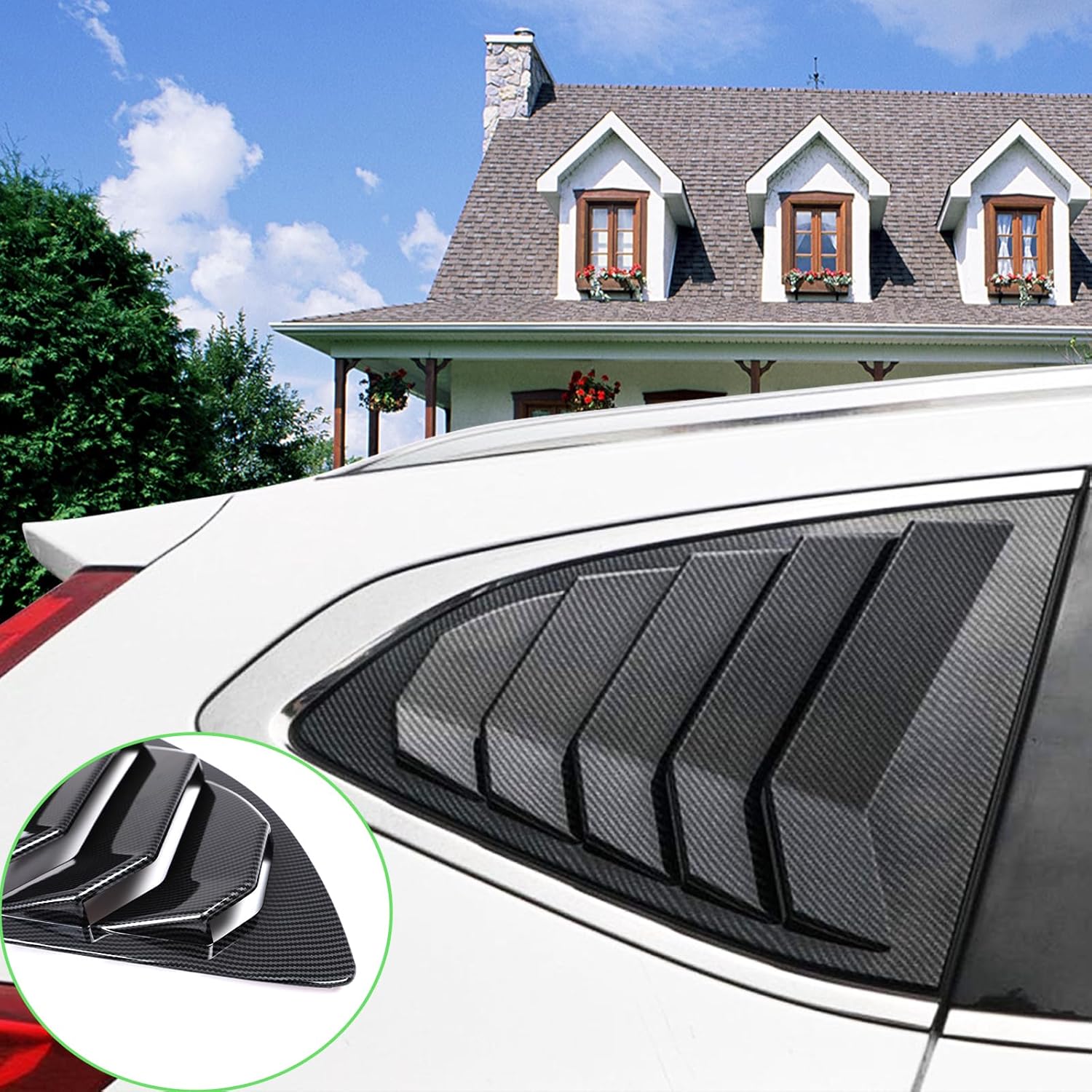 PIUGILH for CR-V Style Rear Side Window Louvers Air Vent Scoop Shades Cover Blinds for Honda CR-V 2021 2020 2019 2018 2017 2016