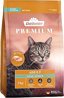Dehner Premium Cat Food Active/Outdoor, Dry Food, Grain-Free, for Adult Outdoor Cats, Chicken, 2 kg product image