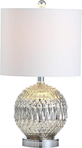 JONATHAN Y JYL1041A Krister - Lámpara de mesa LED de vidrio y metal de 20.5 pulgadas, lámpara de mesita de noche contemporánea para dormitorio, sala