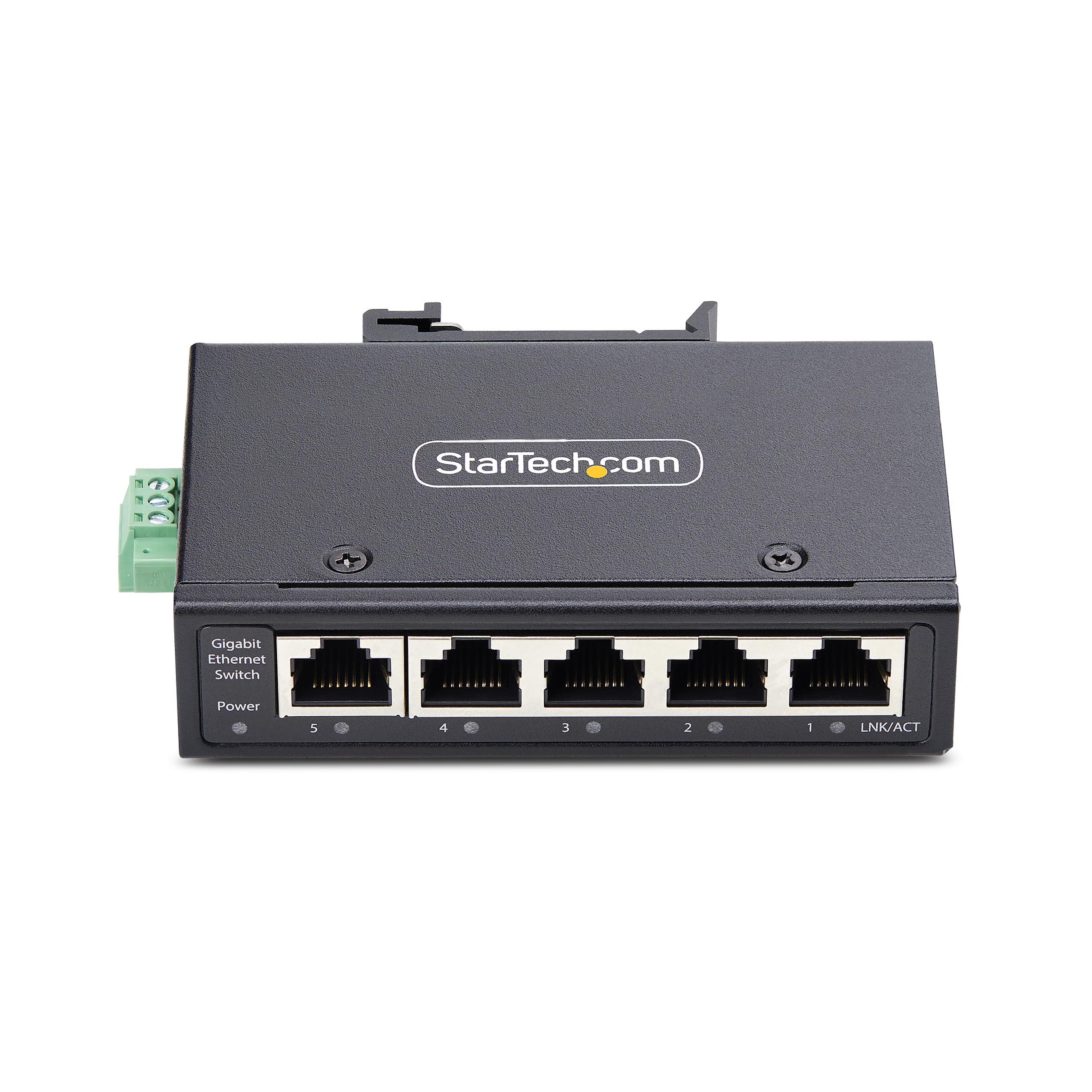 StarTech 5-Port Industrie Netzwerk Switch (I51G-ETHERNET-SWITCH) | Hutschiene und Wandmontage, Gigabit LAN, 1Gb, IP30, 9-60 VDC, lüfterlos