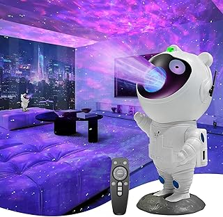 Tierwarf Astronaut Galaxy Light Projector, Remote Control, USB Powered 360° Adjustable Spaceman Arms and Head for Room Decoration, Best Gifts for Children and Adults