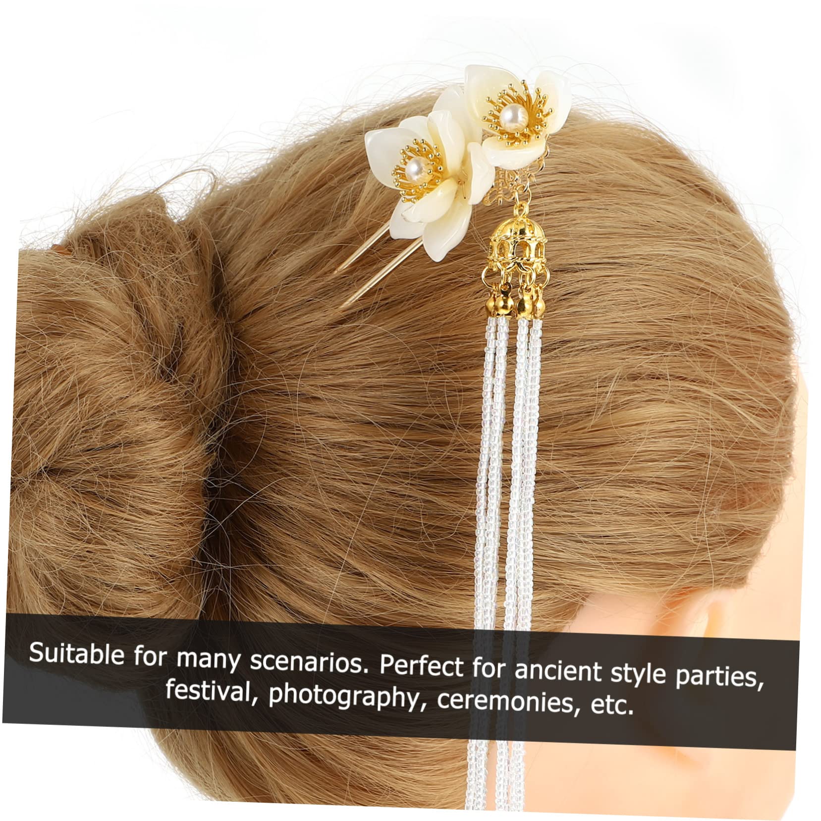 DOITOOL 3stücke Retro Antike Haarnadel Quaste Und Blumenmotiv Elegante Haarspange Für Partys Hochzeiten Und Fotoshootings Accessoire Für Frauen Und Mädchen