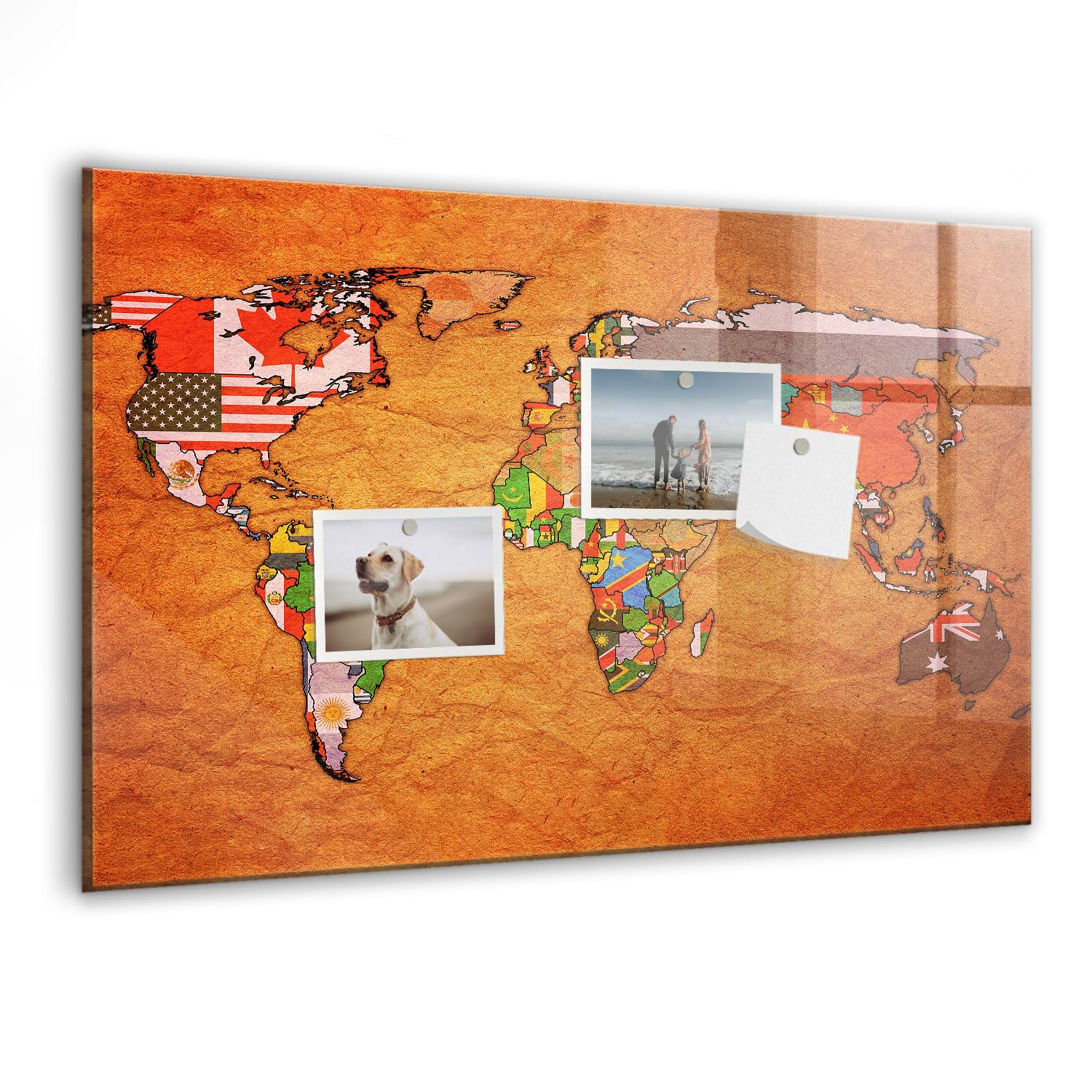 Tableau magnétique en verre 60x40cm avec aimants néodyme inclus