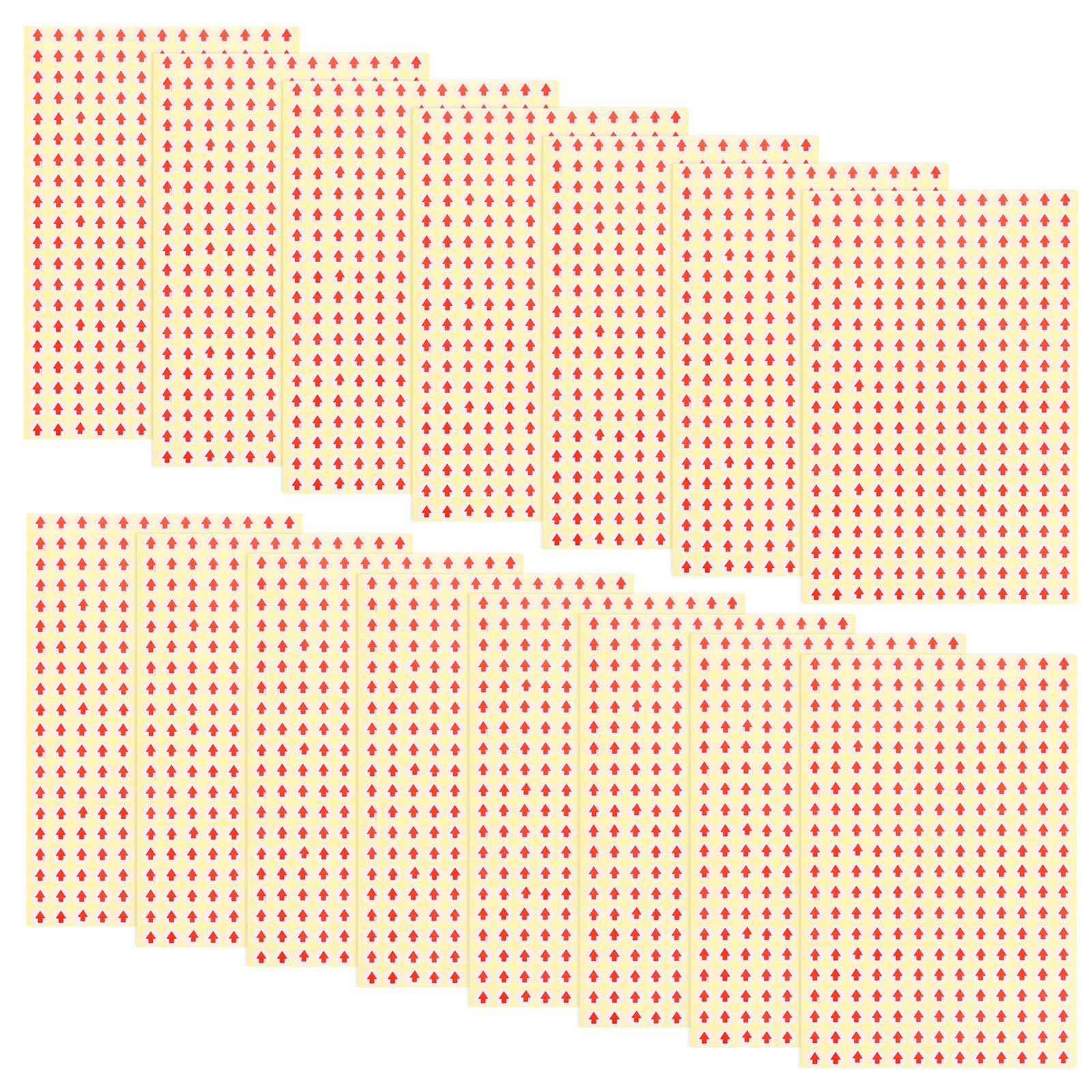 M METERXITY 1-Set Small Arrow Stickers, 0.2 Inch/ 6mm PVC Waterproof Self-Adhesive Round Arrows Labels for Products Inspection Defect Marking [Red, 3900Pcs]