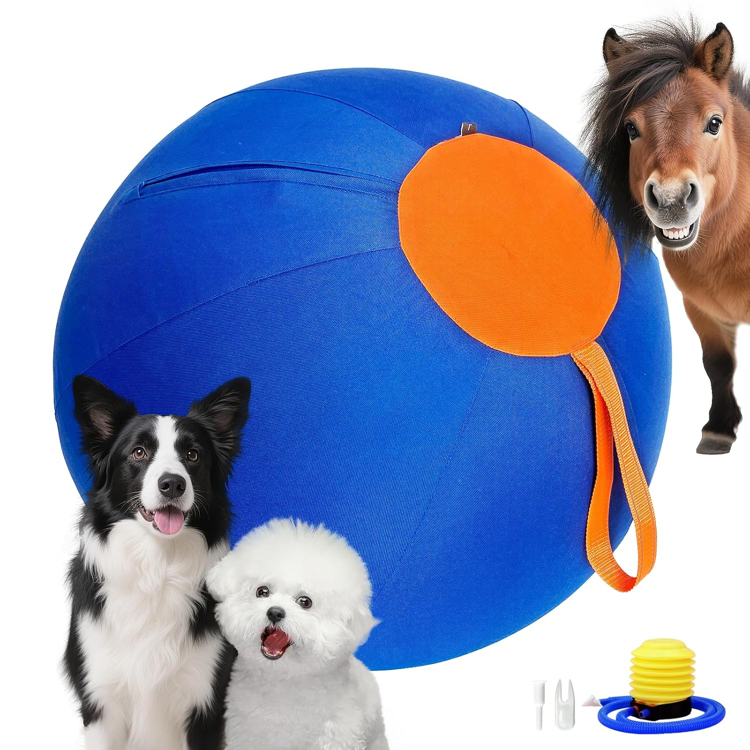 17 Herding Ball for Dogs Compact Horse Ball Style Dog Toy with Durable Cover Great for Medium Breeds