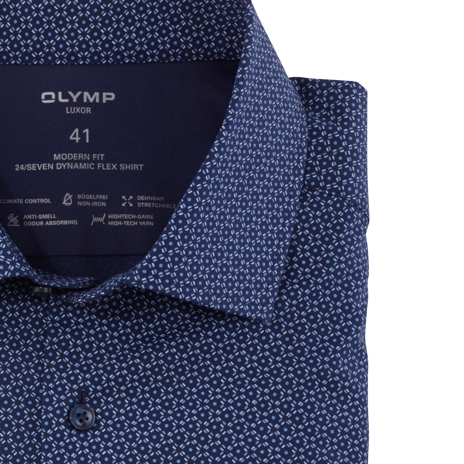 OLYMP Herren Businesshemd Langarm Luxor 24/Seven,modern fit,Global Kent