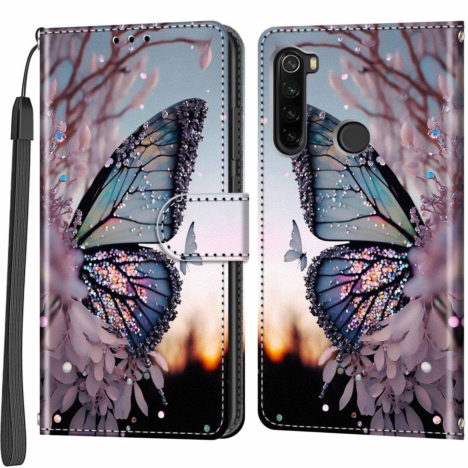 CHcase Cover per Xiaomi Redmi Note 8T Custodia Portafoglio a Libro in Pelle Flip Cover con Porta Carte, Chiusura Magnetica Case Antiurto per Xiaomi