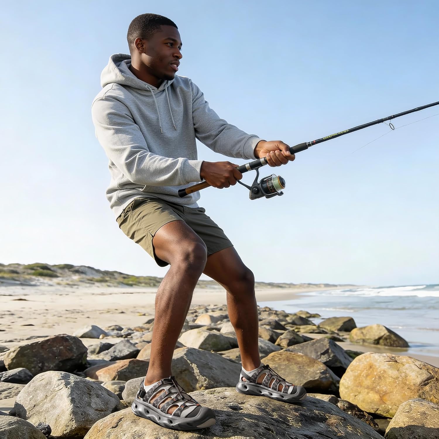 NORTIV 8 Water Sandals for Men and Women Cushion Non-Slip Closed Toe Arch Support Breathable Hiking Easy on Walking Sandals StreamVent Strap - Image 2