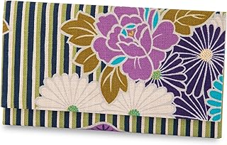 のレン 懐紙入れ レトロフラワー (パープル) 日本製 帛紗ばさみ 帛紗バッグ 茶道道具 お稽古用 お茶席用 初釜