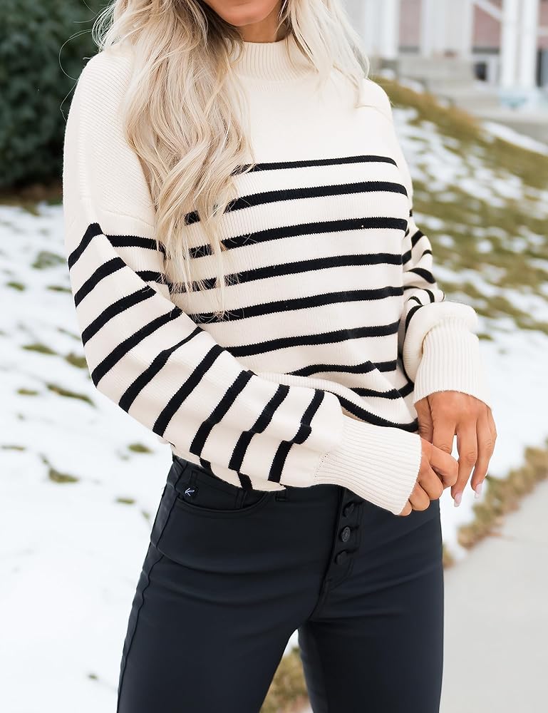 ZESICA Women's 2025 Fall Fashion Turtleneck Long Sleeve