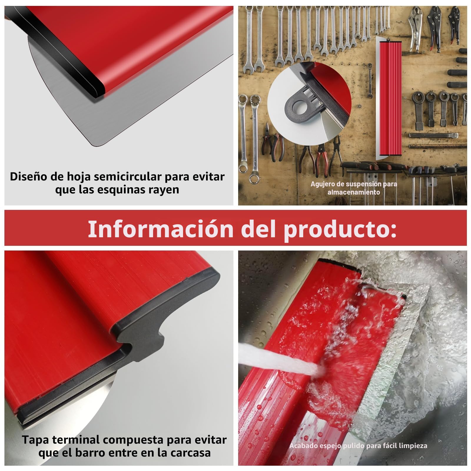 suokoun Hoja de desnatado para paneles de yeso, herramientas para paneles de yeso de 40 cm con hoja de acero inoxidable de 0,35 mm, cuchillo semiflexible para cemento y hormigón