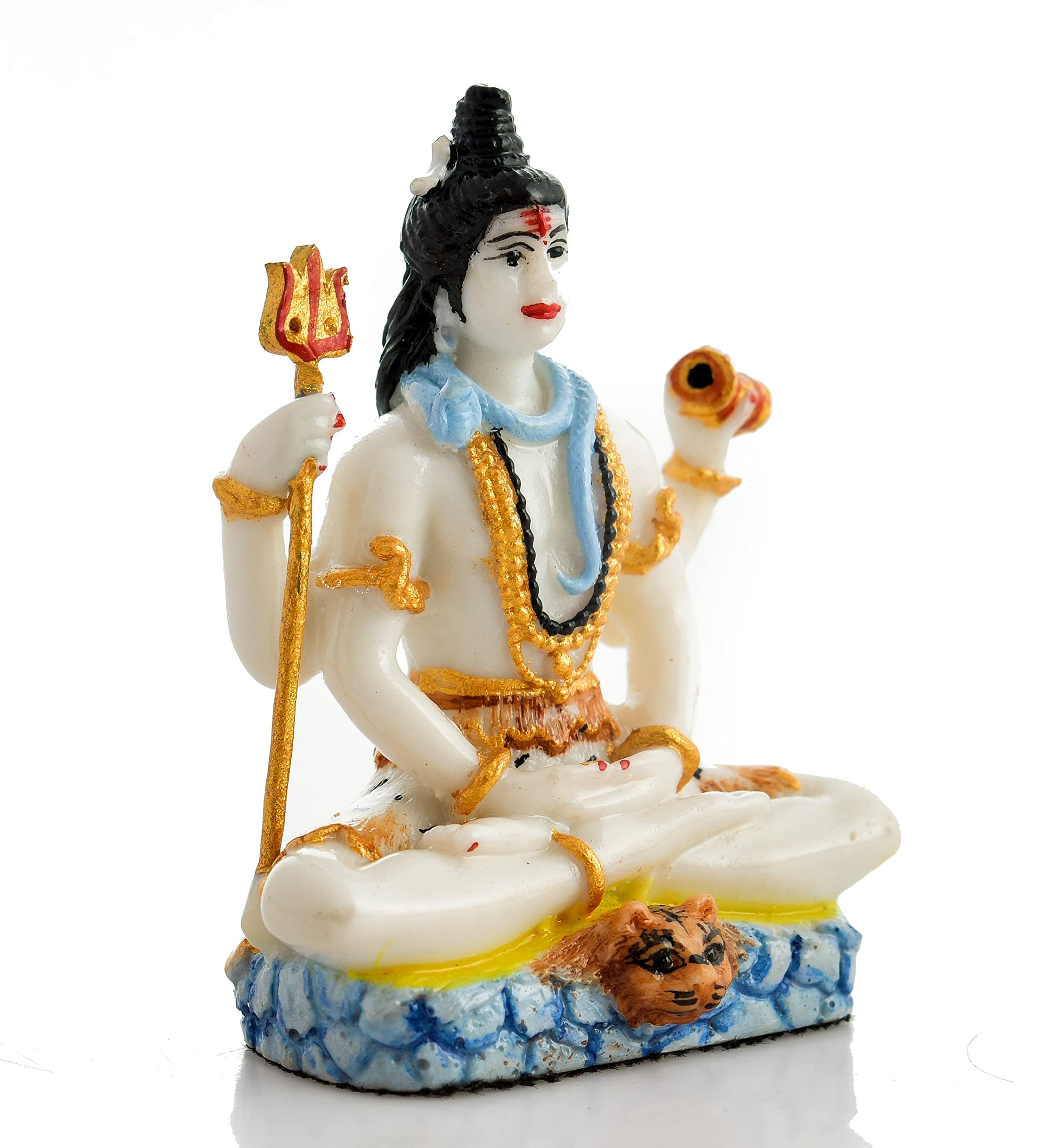 Archna Handicraft Polyresin Shiv Ji Murti for Pooja Room Figurines Idol Mahadev Sculpture (2 x 3 Inches, White), Idol - Image 5 thumbnail
