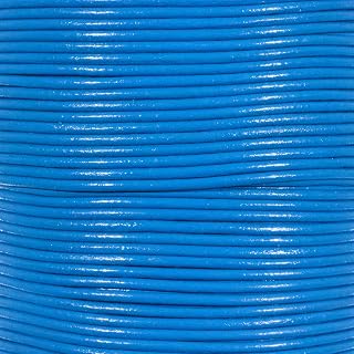 25 Yards of Solid Round 2mm Royal Blue Real and Genuine Leather Cord for use as Braiding String (2mm, Royal Blue)