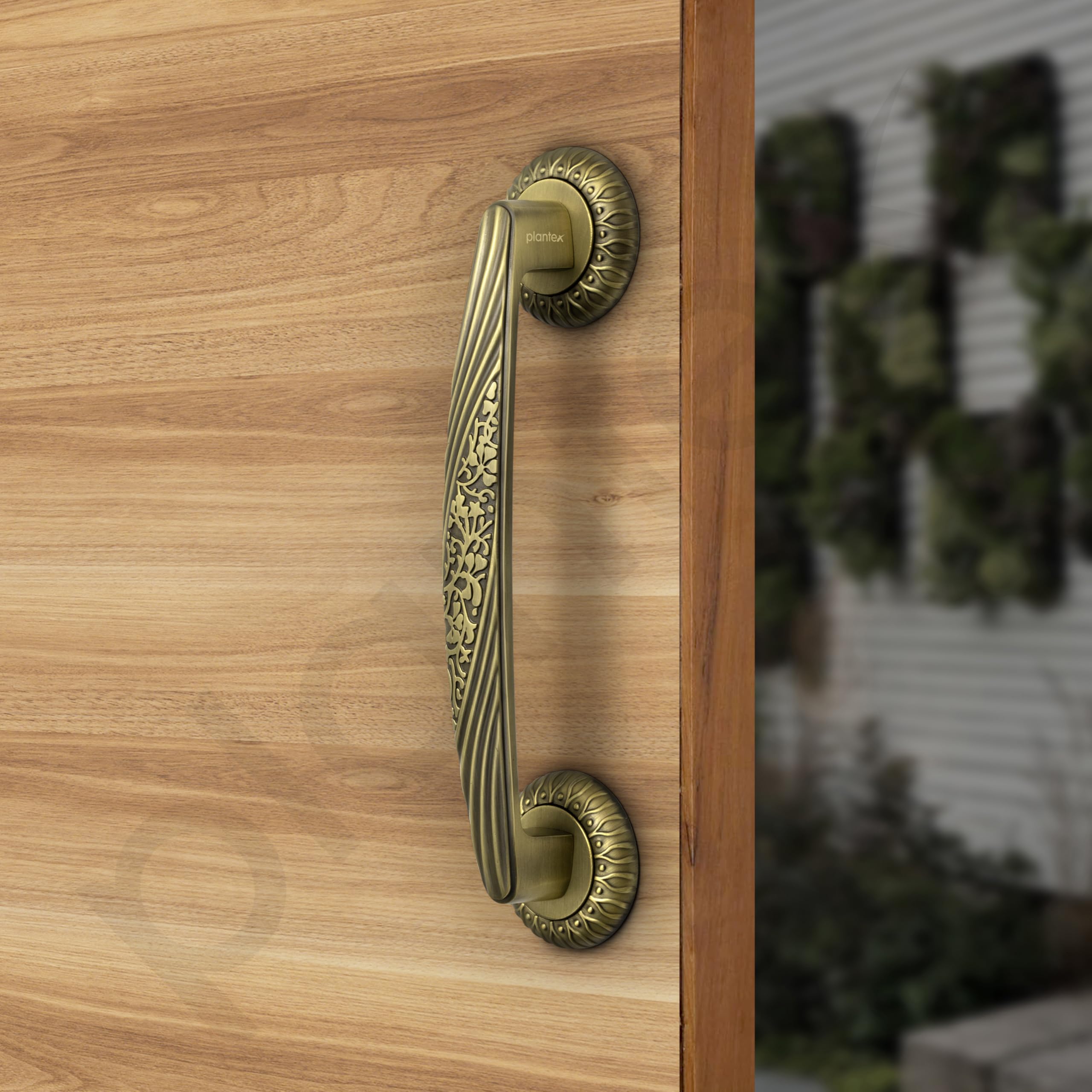 Plantex Door Handle/10 Inch Main Door Handle/Handle for Wooden Door/Pull-Push Door Handle/Door Accessories/3 Years Warranty (Pack of 1, Brass Antique) — Amazon image 5