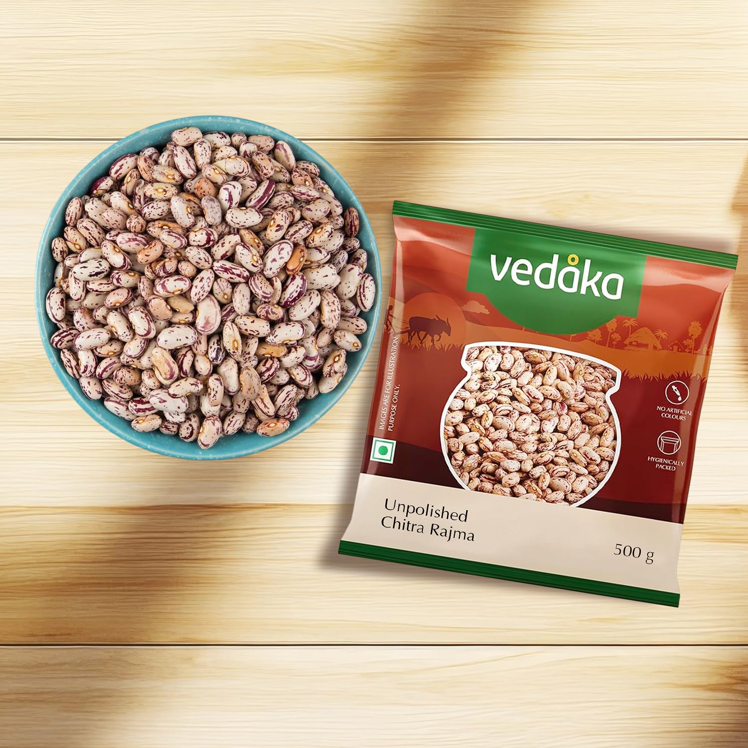 Amazon Brand - Vedaka Unpolished Chitra Rajma | 500 G | Premium Chitra Rajma - Image 5 thumbnail