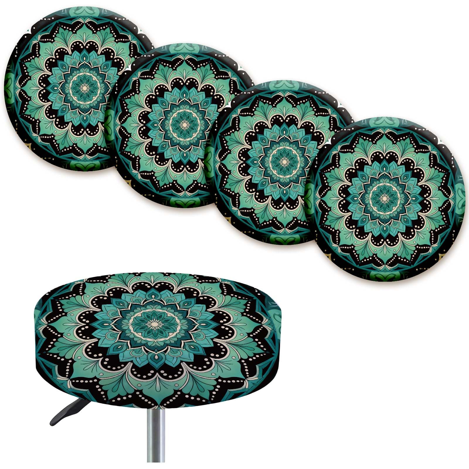 Housse de tabouret rond lot de 4 pour protéger et rénover une chaise de bar