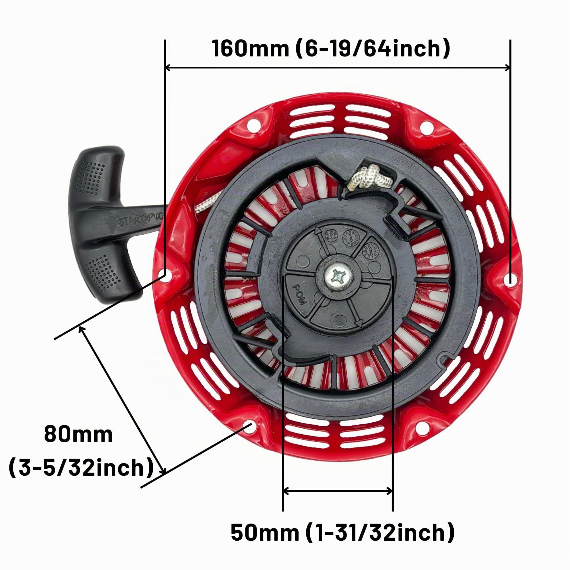 GX160 168F Avviamento a Strappo per Honda GX200 GX120 4.0 HP 5.5HP 6.5HP Avviamento con Coppa di Avviamento Parti di Ricambio