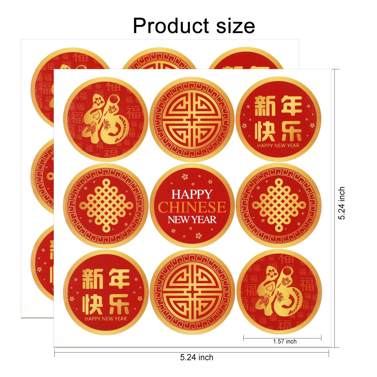 HOWAF 12pcs 2026 Chinese New Year Gift Bags Chinese New Year Horse