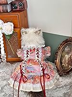 Vista 31 de Vestido de princesa de encaje para perros pequeños y pequeños extragrandes, color negro, talla L