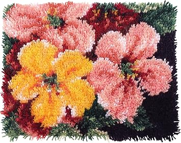 Latch Hook Kits for Adults 20.5 X 15 Inch DIY Needlework Unfinished Crocheting Rug Kit with Color Preprinted Pattern,Zd642