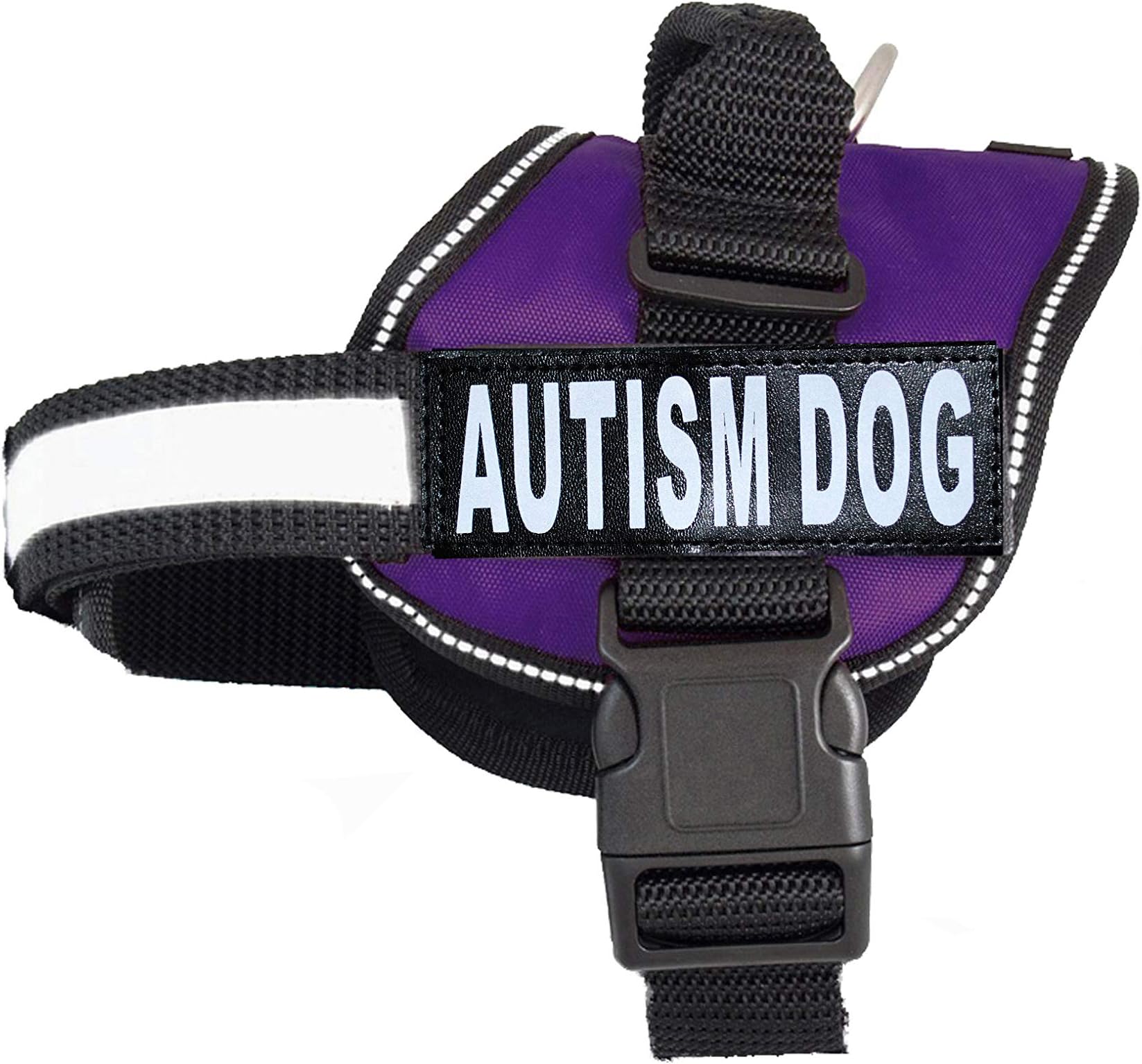 Autism Nylon Service Dog Vest Harness. Purchase Comes with 2 Reflective Autism Dog Removable Patches. Please Measure Your Dog Before Ordering