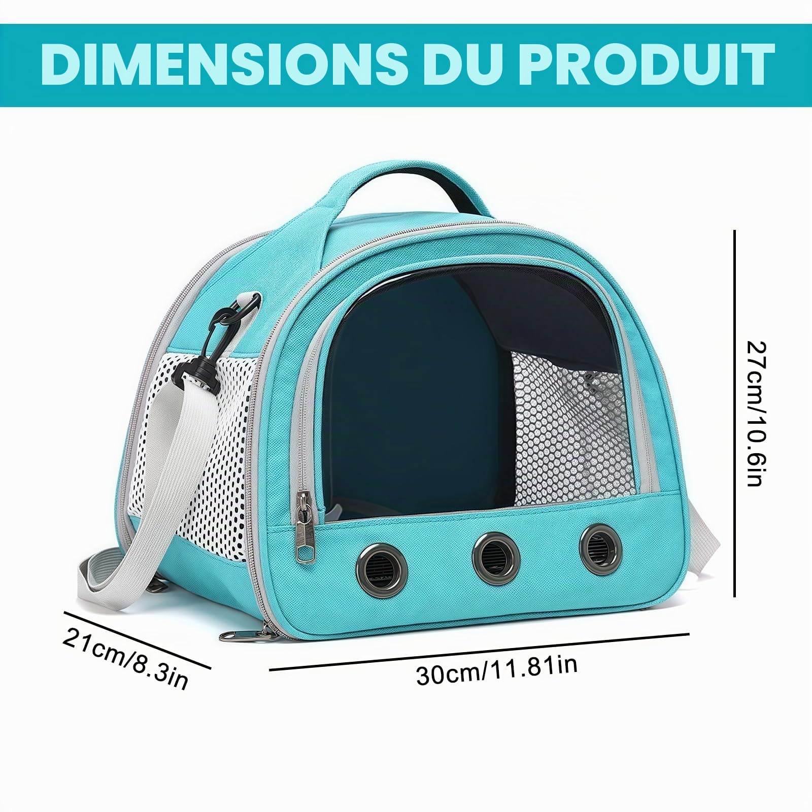 Sac Transport Chat Chien avec Matelas, Sac De Transport pour Chat Chien, Sac De Transport Chats, Sac De Transport pour Petit Chats, pour Petit Chiens, 30 * 27 * 21CM