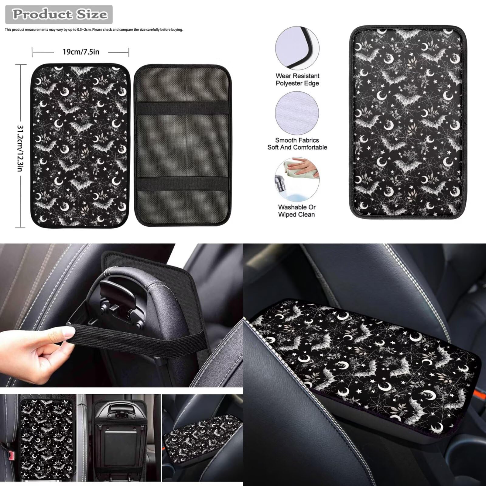 Set completo di coprisedili anteriori e posteriori per auto, con stampa di ragnatela, coprivolante e posteriore, per uomo, decorazione per interni auto, nero e grigio