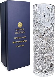 CS 15-inch Frost Flower Crystal Vase