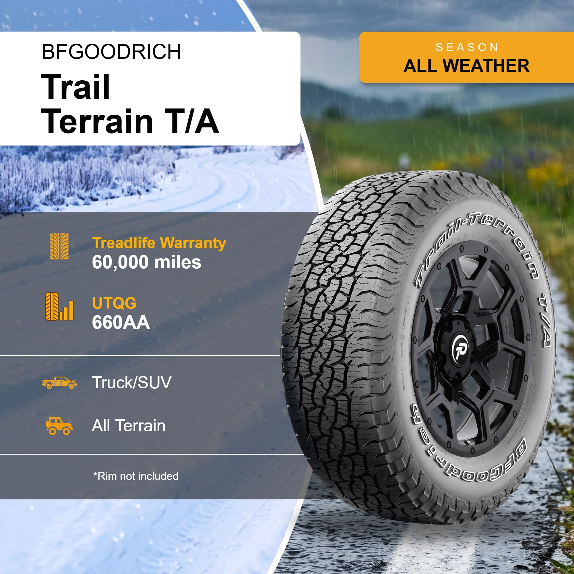 Amazon.com: BFGoodrich Trail-Terrain T/A On and Off-Road Tire for
