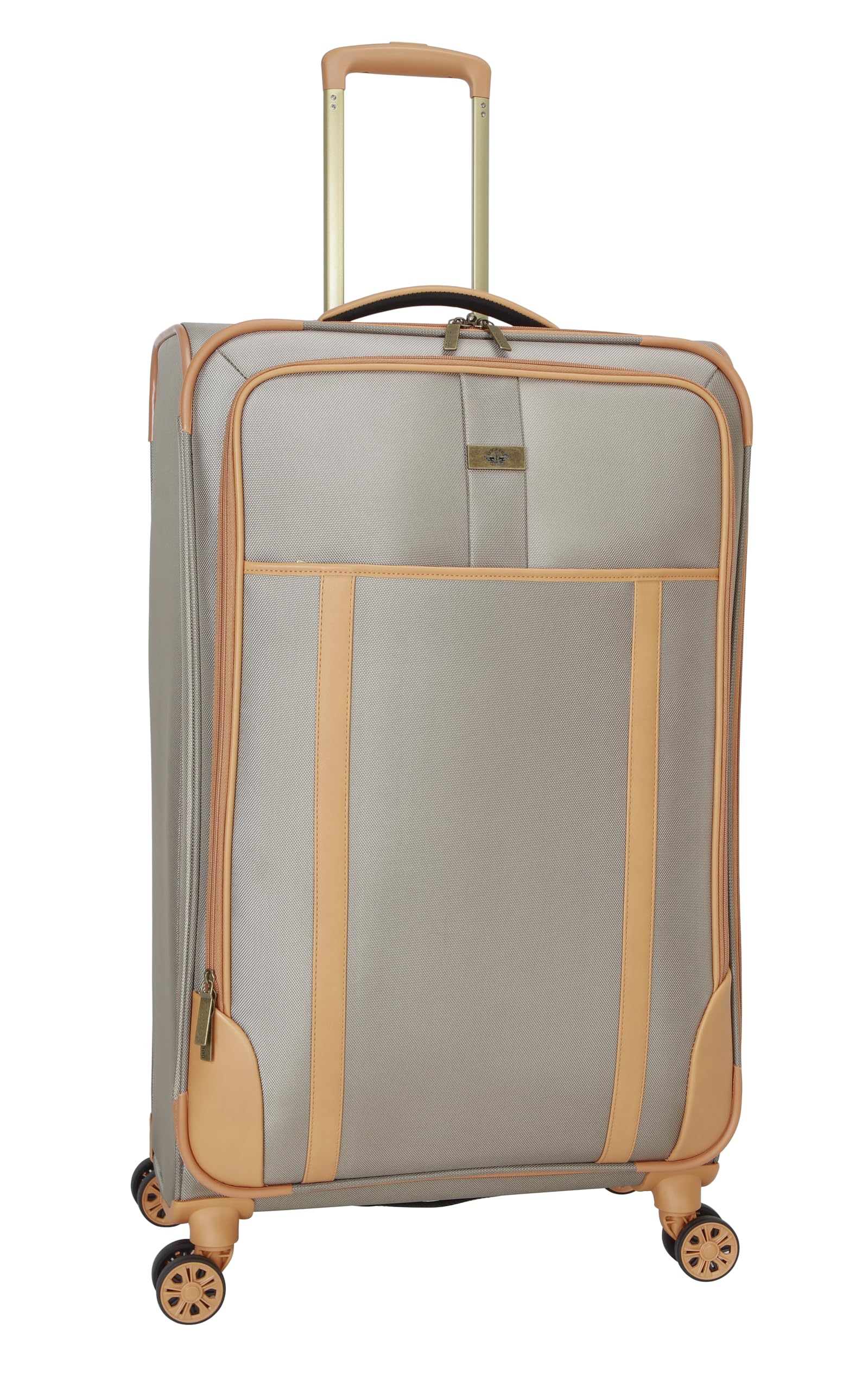 Dockers Seahorse Softside Expandable 8-Wheel Spinner Travel Checked Luggage, 28-Inch, New British Khaki