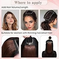 Vista 8 de SEGO Extensiones de cabello humano Remy con clip, 2 clips, horquilla invisible sin costuras para mujeres con cabello adelgazante que añade volumen