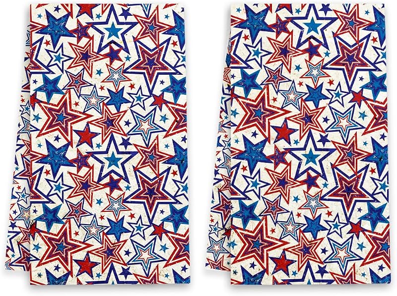 MUBIAO Toalhas de Cozinha com Estampa Floral Towel28 em Algodão, Conjunto com 2