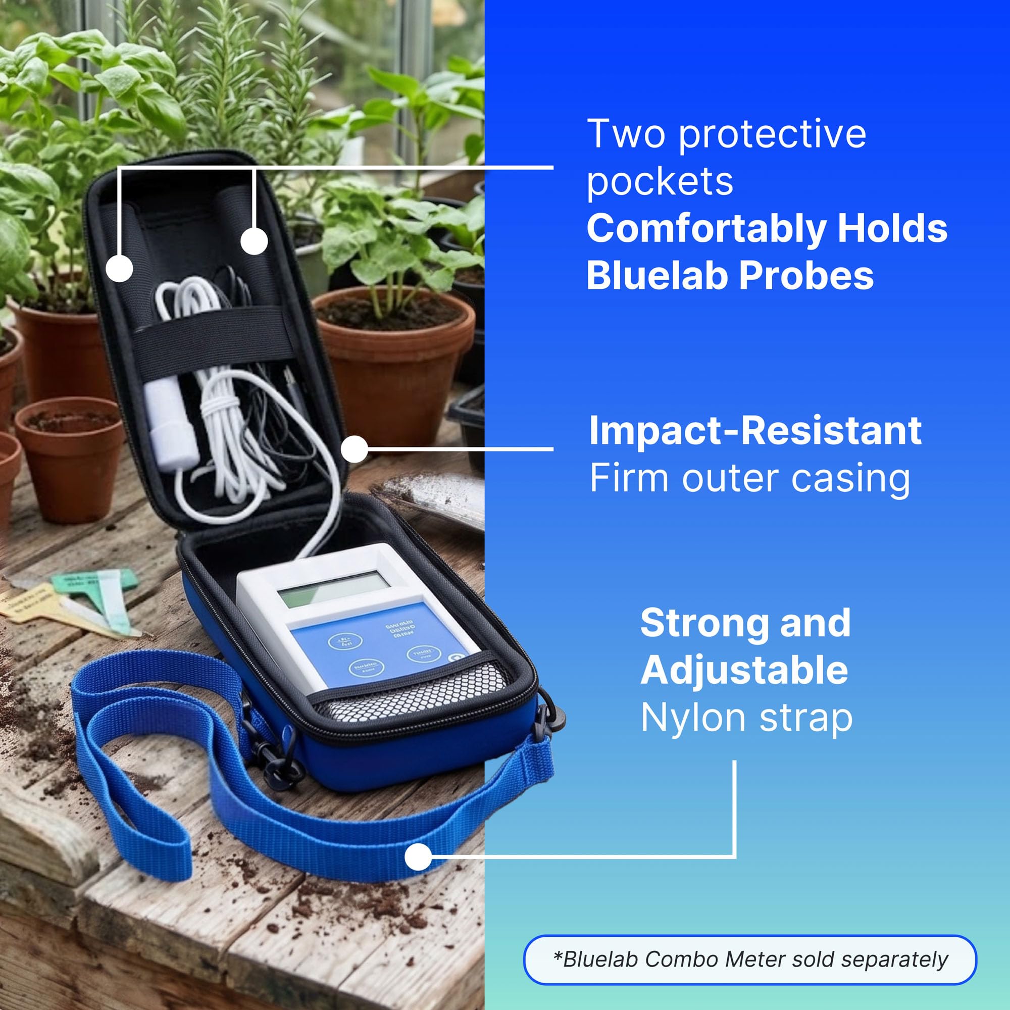 Bluelab METCARRYCASE Carry Case for Bluelab Meters used for Hydroponic System and Plant Grow (Meter and Probe Sold Separately)