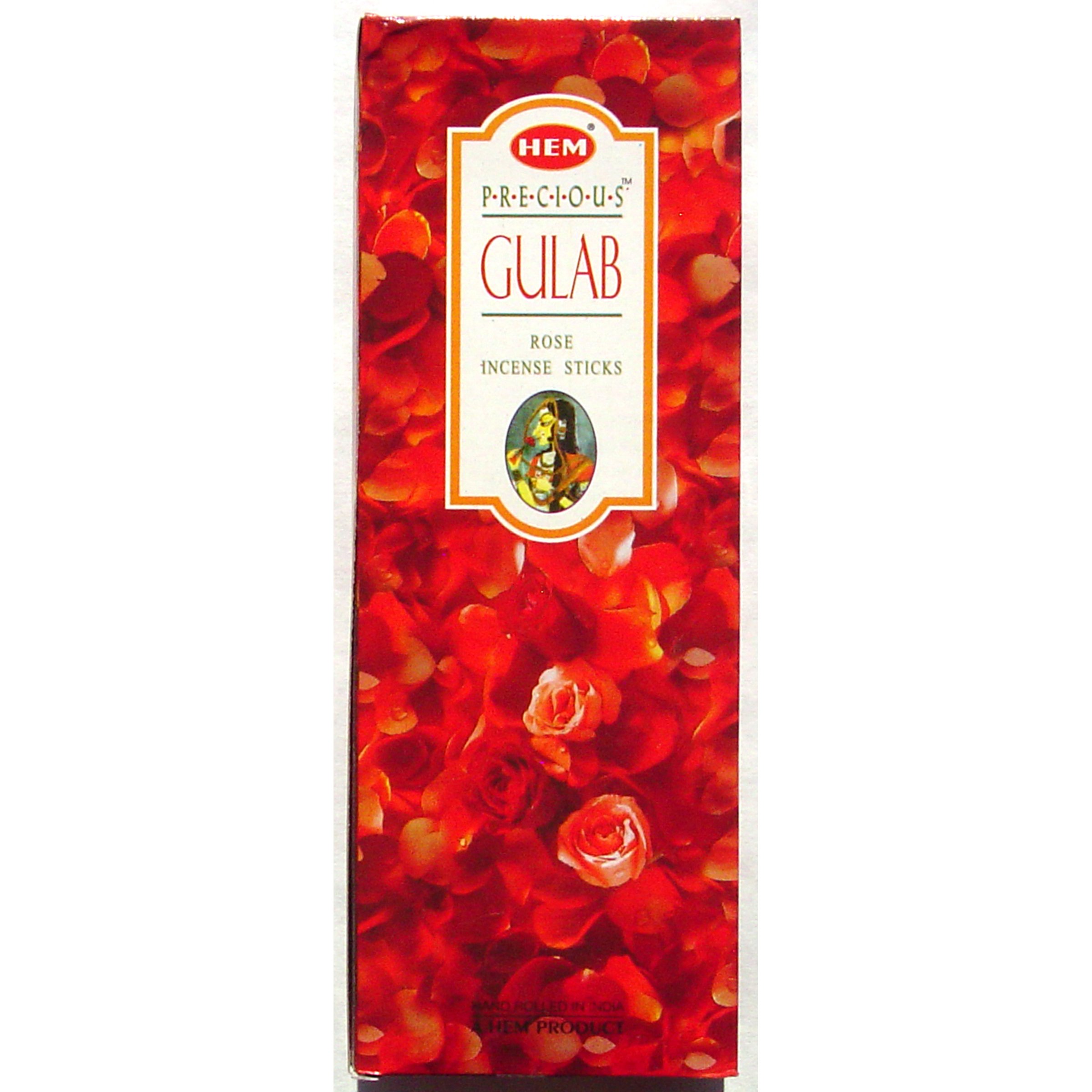 Precious Gulab Incense - Hem 20 Stick Hex Tubes - Sold in a set of 4 tubes