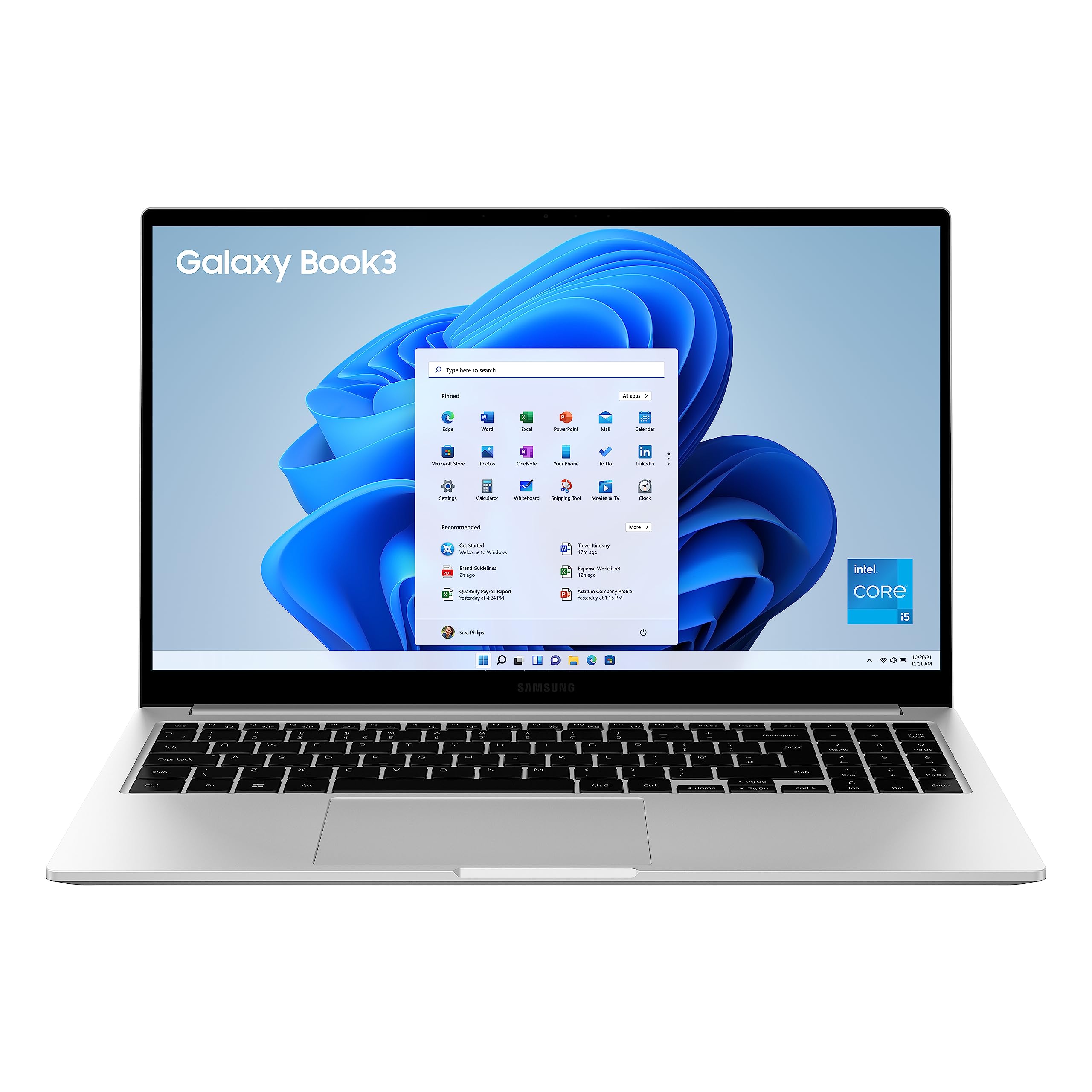 Galaxy Book3 Core i5 13th Gen 1335U - (8 GB/512 GB SSD/Windows 11 Home) Galaxy Book3 Thin and Light Laptop (15.6 Inch, Silver, 1.58 Kg, with MS Office)