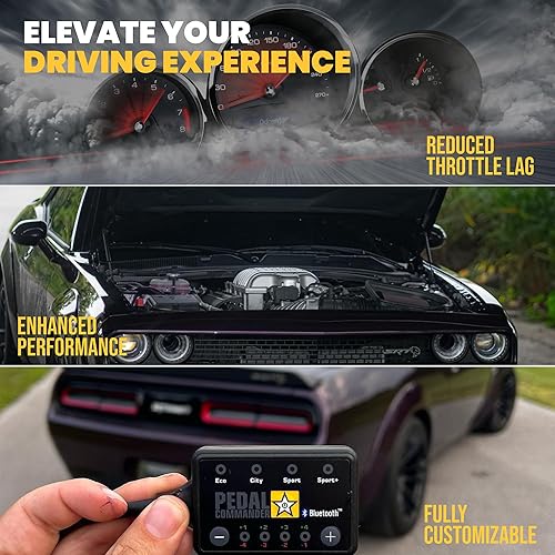 Miniatura 9 de PEDAL COMMANDER Controlador de acelerador compatible con Dodge Challenger 2008-2023, Plug-and-Play, 4 modos de conducción, 36 ajustes, antirrobo y
